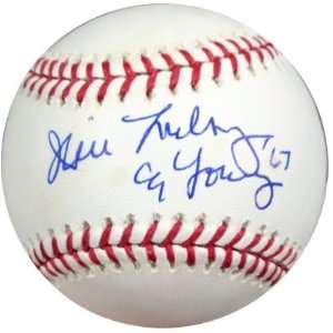  Jim Lonborg Autographed/Hand Signed MLB Baseball 67 Cy Young 