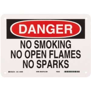   Header Danger, Legend No Smoking No Open Flames No Sparks 