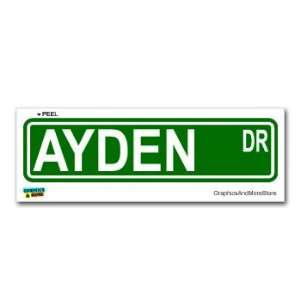  Ayden Street Road Sign   8.25 X 2.0 Size   Name Window 