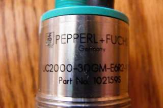 Up for bid is a new out of box Pepperl Fuchs Ultrasonic Sensor UC2000 