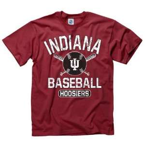    Indiana Hoosiers Cardinal Jock Baseball T Shirt