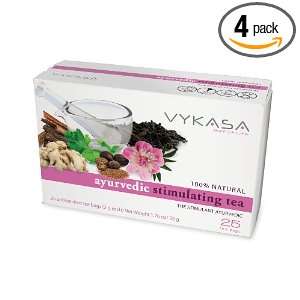 Vykasa Way of Life Ayurvedic Stimulating Tea, 25 Count, Packages (Pack 