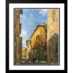   28x34 Framed and Double Matted Morning in Florence