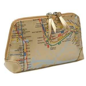  NYC Subway Line Gold Cosmetic Case Beauty