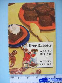 JJ222 Vintage Brer Rabbit Molasses Modern Recipes  
