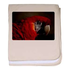    Baby Blanket Petal Pink Scarlet Macaw   Bird 