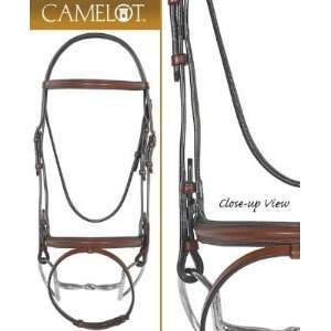 Camelot Padded Eventing Bridle w/Flash Horse  Sports 