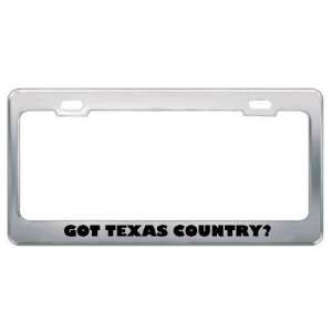 Got Texas Country? Music Musical Instrument Metal License Plate Frame 