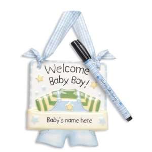  Mud Pie Baby Little Prince Boy Personalization Plaque w/Pen Baby