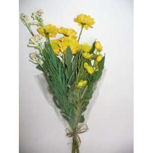  Unique Artificial Floral Bouquet, Lemon Yellow Arts 