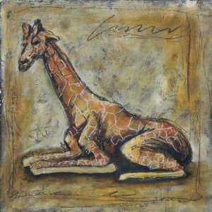  Safari Giraffe, by Tara Gamel, 39 in. x 39 in., giclee 