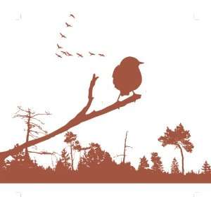 Vinyl Wall Decal   Bird on a Branch   selected color Baby Blue   Want 