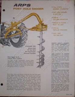 ARPS Post Hole Digger Spec Sheet/Brochure  