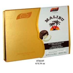 Turin Malibu Rum Golden Carton Gift Box Grocery & Gourmet Food