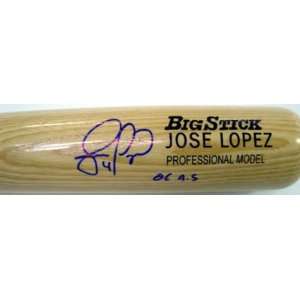  Jose Lopez Autographed Rawlings Bat MCS COA Sports 