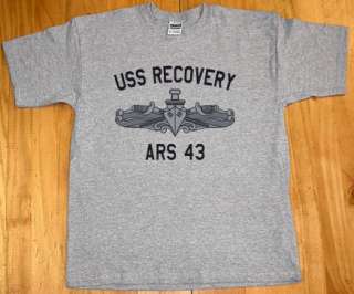 USN US Navy USS Recovery ARS 43 T Shirt Salvage Ship  