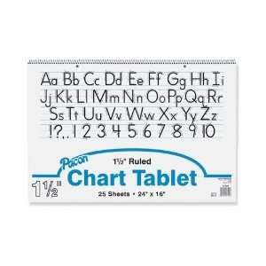 Pacon Corporation Chart Tablet,Manuscript Cover,1 1/2 Ruled,24x16 