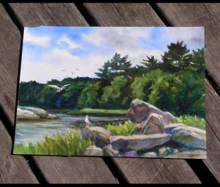 Inlet Shore Maine Fine Art Landscape Painting Bechler  