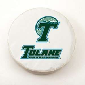  Tulane Green Wave White Tire Cover, Small Sports 