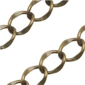  Antiqued Brass 6.3mm Flattened Curb Chain   Bulk By The 