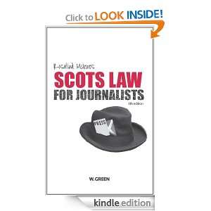 Scots Law for Journalists, 8th edition Rosalind McInnes  