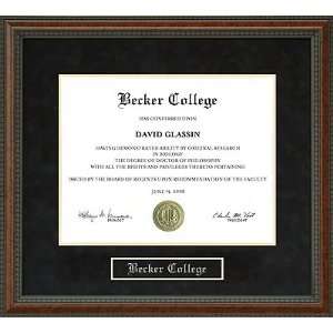  Becker College Diploma Frame