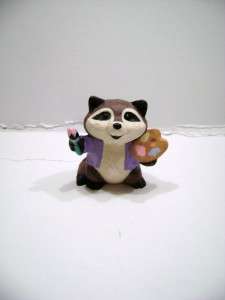 Hallmark Merry Miniature Artist Raccoon w Paint Brush  