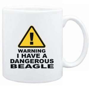  Mug White  WARNING  DANGEROUS Beagle  Dogs