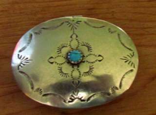   INDIAN STAMPED STERLING SILVER TURQUOISE PILL BOX WESTERN SNUFF  