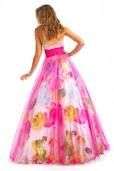 PARTYTIME FORMALS 2012 NWT #6713 MULTI PRINT PINK BALL GOWN PROM DRESS 