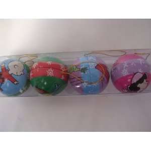 Peanuts Snoopy Lucy Woodstock Charlie Brown Christmas Ornaments ; Set 