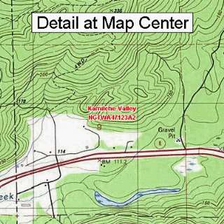 USGS Topographic Quadrangle Map   Kamilche Valley, Washington (Folded 