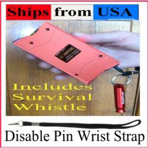 Stun Gun 6.8 Mv Pink with Free Survival Whistle and Wrist Strap 