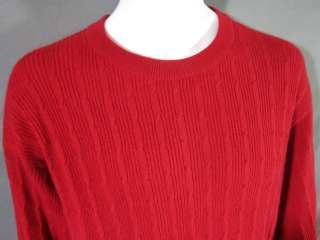 100% Cashmere ~ Forte Prive crewneck sweater mens size XL red  