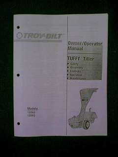 TROY BILT TUFFY TILLER MODELS 12060 12065 OWNERS MANUAL  