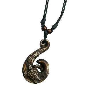 Tropical Hawaiian Casual Turtle Hook Pendant Necklace