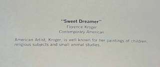 FLORENCE KROGER Print SWEET DREAMS Child & Puppy Asleep  