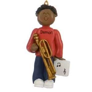  Personalized Ethnic Trombone Player   Male Christmas 