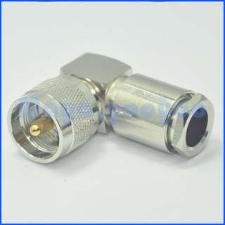   angle male plug clamp RG8 LMR400 RG213 RG214 cable connector  