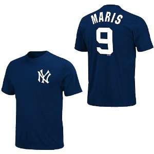  New York Yankees Roger Maris Name and Number Navy T Shirt 
