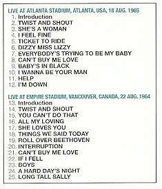 BEATLES Live 65 Atlanta 1965/Vancouver 1964 NEW cd  