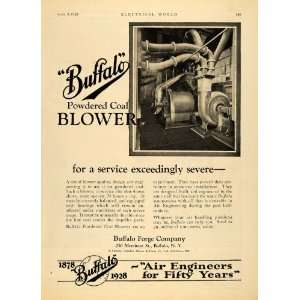  1928 Ad Buffalo Forge Co. Powdered Coal Blower NY 