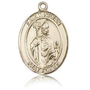  14kt Yellow Gold 1in St Kilian Medal Jewelry