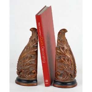  2 Pc Baroke Bookend in Gold
