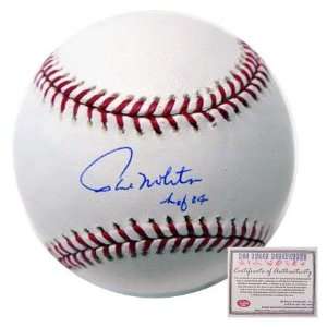   Hand Signed MLB Baseball with HOF 04 Inscription