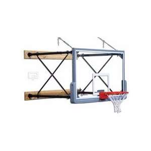  Four Point Wall Mount Basketball System with 42 x 72 