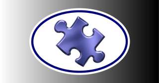 Puzzle Logo Autism Awareness Support Euro Bumper Sticker Decal  