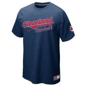  Cleveland Indians Navy Nike 2012 Away Practice T Shirt 