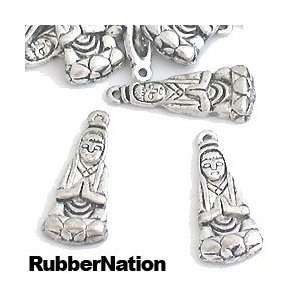  Antiqued Silver Kwan Yin (Compassion) Charms, Pendants 
