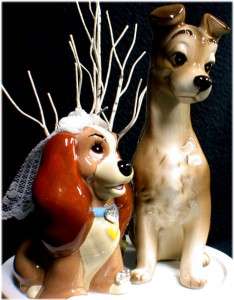 Lady & the Tramp DISNEY Wedding Cake Topper DOG top #2  